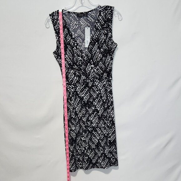 Apt 9 Printed Knit Sleeveless Faux Wrap Dress Size XS - Picture 5 of 11